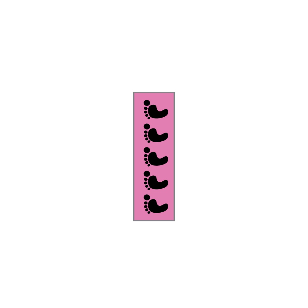 PINKKI/FOOTPRINTS MUSTA