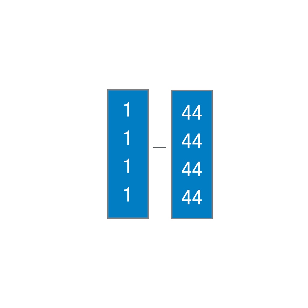 SININEN NUMEOT 1-44 TEIPPIARKKI